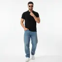 Black Unisex Polo T-Shirt 