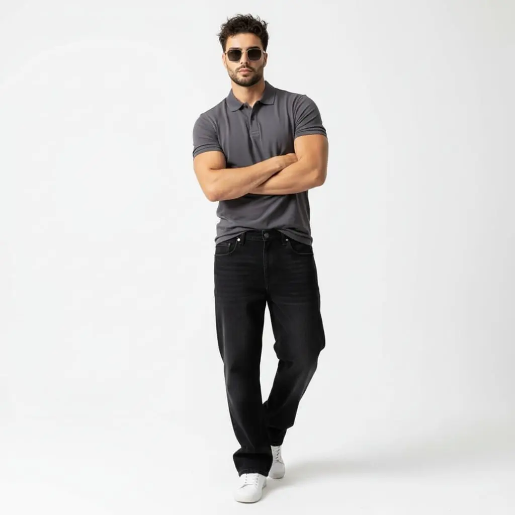 Charcoal Unisex Polo T-Shirt 