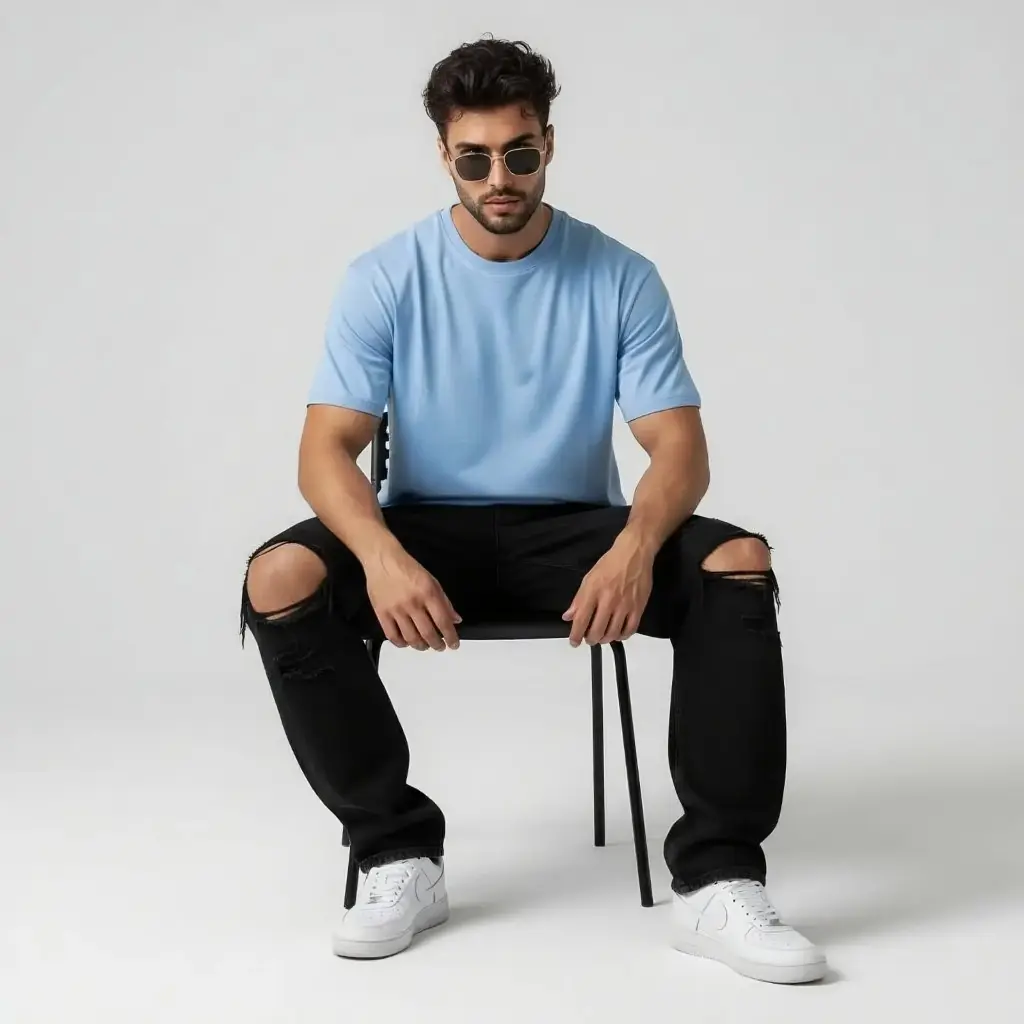 Powder Blue Unisex Oversized T-Shirt 