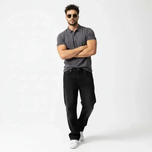 Charcoal Unisex Polo T-Shirt 