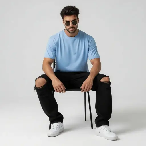 Powder Blue Unisex Oversized T-Shirt 